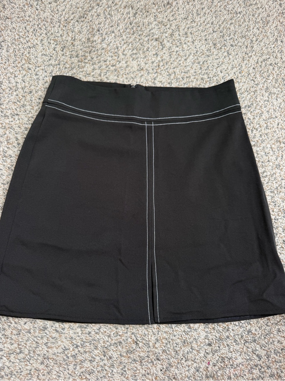Ruby Rox Women's Mini Skirt Size 7 Black Solid Zip Closure Short *See Measureme